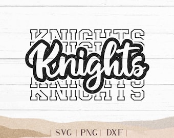 Knights SVG - Knights Bundle - School Spirit SVG - Knights Cheer Football - Mascot SVG - Knights Shirt - Knights Sports - Stacked Font