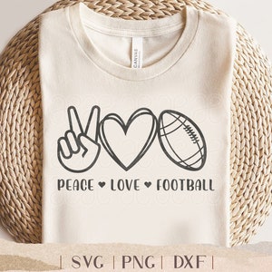 Amor de paz y fútbol SVG - PNG Mamá de fútbol, Signo de paz y corazón, Jugador de fútbol, Mamá del equipo, Amor de paz, Símbolo de paz para Cricut