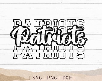 Patriots SVG - Patriots Bundle - School Spirit SVG - Patriots Cheer Football - Mascotte SVG - Patriots Shirt - Patriots Sports - Png Dxf Svg