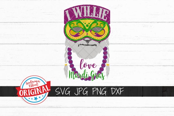 I Willie Love Mardi Gras Svg Dxf Willie Nelson Carnival Cut Etsy