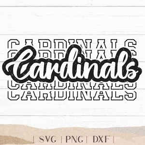 Cardinals SVG - Cardinals Bundle - School Spirit SVG - Cardinals Cheer Football - Mascot SVG - Cardinals Shirt - Cardinals Sports - Png Dxf