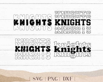 Knights SVG - Knights Bundle - School Spirit SVG - Knights Cheer Football - Mascot SVG - Knights Shirt - Knights Sports - Stacked Font