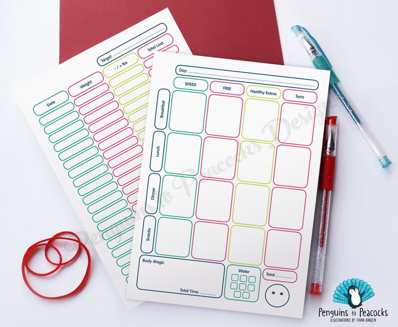 Printable Slimming World Food Diary. Instant Digital Download - Etsy UK