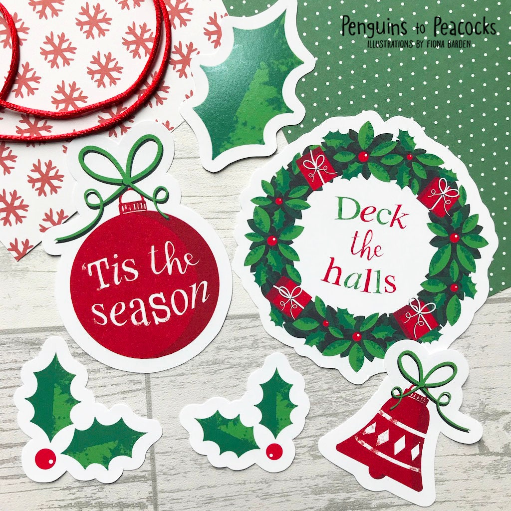 Christmas Vinyl Sticker Pack. Xmas Vinyl Decal Pack. 'deck Etsy