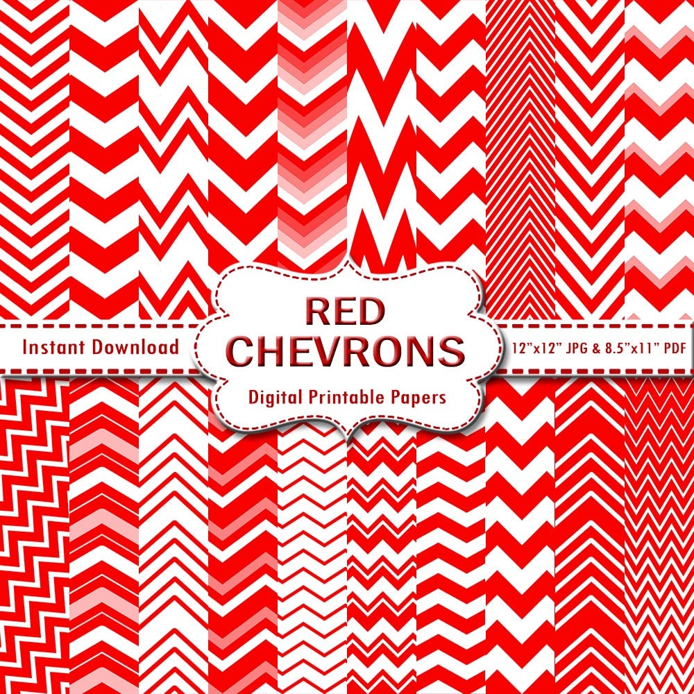 Blue Turquoise Chevron Digital Paper 20 Chevron Scrapbook Paper Pack DOWNLOAD Pattern Printable Wrapping Graphics 12x12 JPG PDF