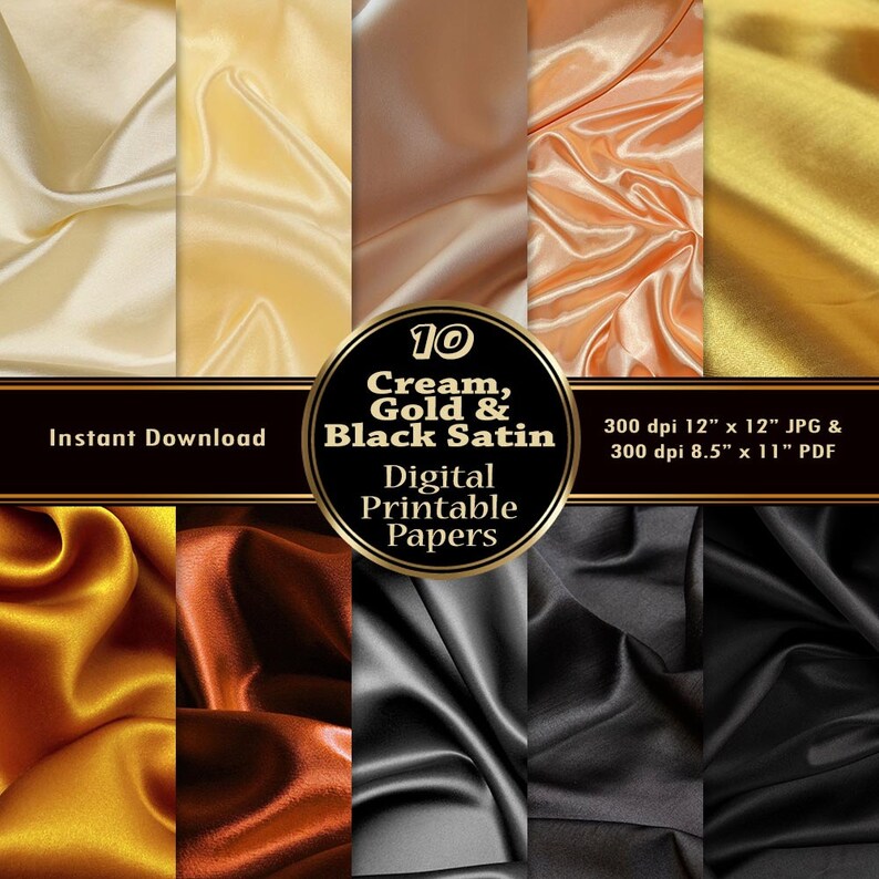 Silk Satin Digital Papers Graphic Pack Printable 10 Pattern Etsy