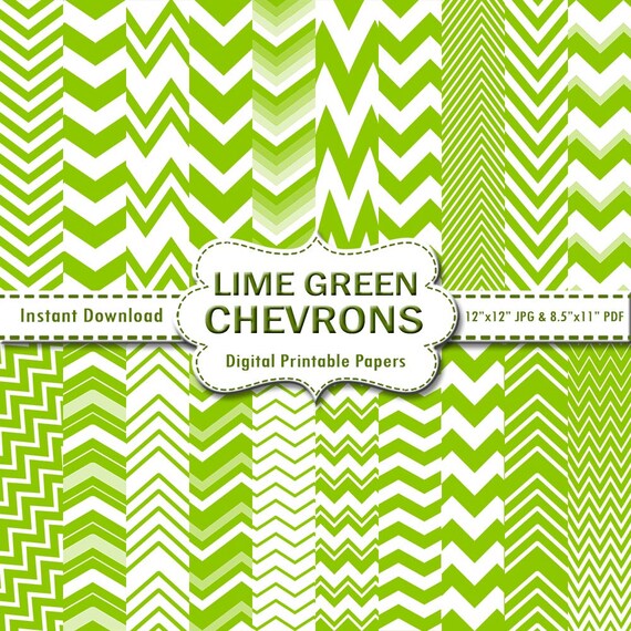 lime green chevron wrapping paper