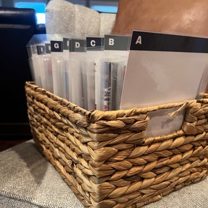 DVD Alphabetical Tabs for DVD storage with DVD storage sleeves. Great for Movie organization.