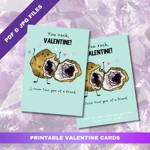 Valentinstagskarten mit Geode-Thema, Valentinstagskarten, Klassenzimmer-Valentinstagskarten, Rock-Valentinstagskarten, Valentinstagskarten für Kinder, V-Day-Karten