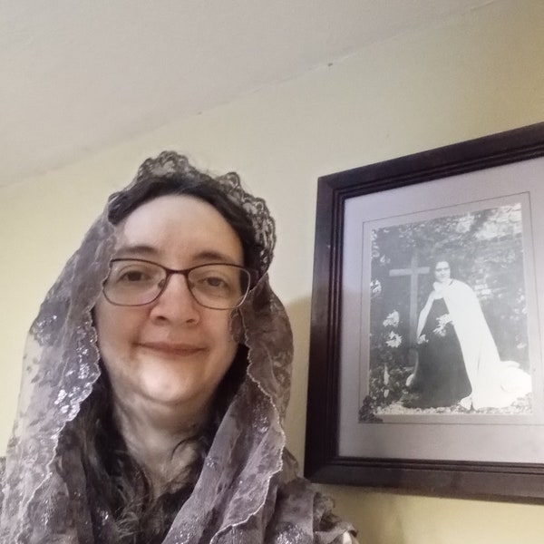 Our Lady of the Violets Infinity Veil, Mantilla, Catholic Chapel Veil, Latin Mass, Mother's day