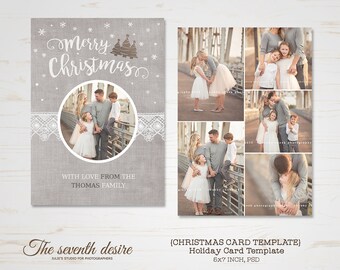 holiday card template etsy
