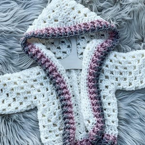 Crochet Baby Cardigan with Hood: Handmade Sweater