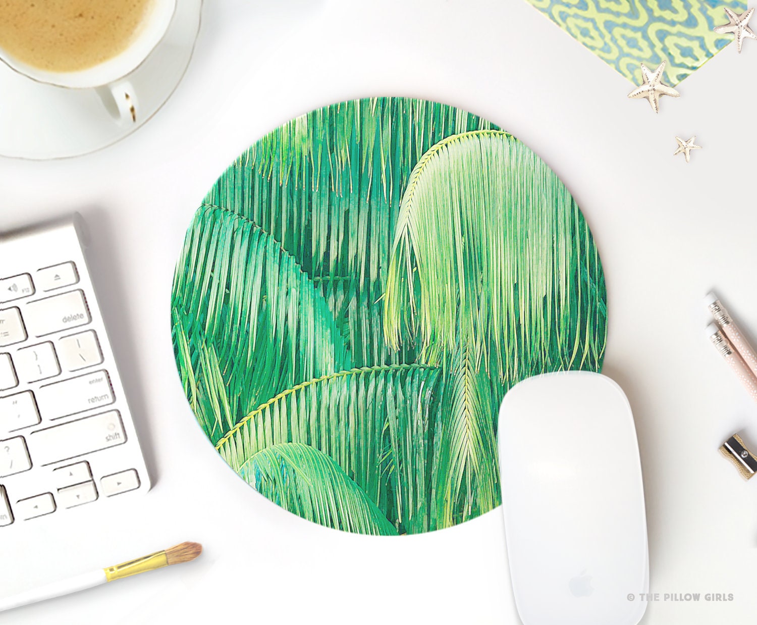 Natural Marble Stone Boho Desk Accessory Blue Agate Mousepad Marble Round Mouse Pad Gemstone Mouse Pad Precious Stone Mouse Pad Geode Mouse Pad