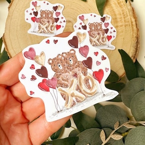 Bear Love Sticker - Planner Sticker - Bullet Journal Sticker - Bear Sticker - Planner Stickers - Bear Sticker Pack - Vinyl Sticker - Bears
