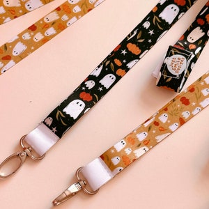 Ghost Lanyard - ID-Abzeichenhalter - Ghost-Schlüsselhalter - Arbeit - College - Schule - Lanyard -Schlüssel -Schlüsselanhänger - Abschiedsgeschenkidee -Kawaii Stationary