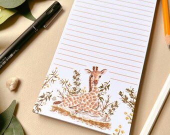Giraffe Notepad - Giraffe To do list notepad - Memo Pad- Giraffe - DL Notepad - Desk Notepad - Giraffe Notepad - Giraffe Gift - Cute Notepad