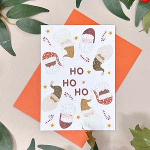 Kartka świąteczna z Mikołajem - Kartka z Mikołajem Gonkiem - Kartka świąteczna - Kartka świąteczna z Mikołajem - Zabawne kartki świąteczne - Kartka świąteczna Ho Ho Ho - Mikołaj