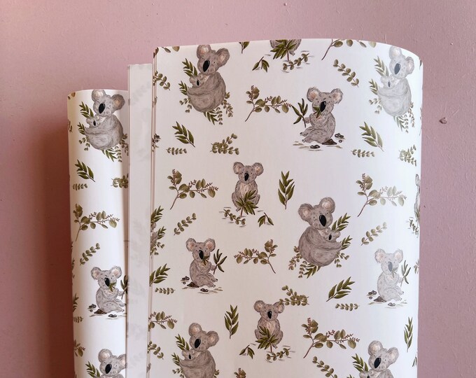 Koala Wrapping Paper Koala Gift Wrap Wrapping Paper Sheet Etsy