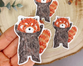 Naklejka Czerwona Panda - Pakiet naklejek Czerwona Panda - Naklejki winylowe - Kawaii - Naklejki do planera - Naklejki do Bullet Journal - Wypełniacze skarpet
