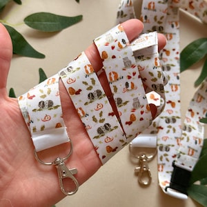Meerschweinchen Lanyard - Ausweishalter - Schlüsselhalter - Arbeit - College - Schule - Schlüsselbund - Geschenkidee - Kawaii Stationary