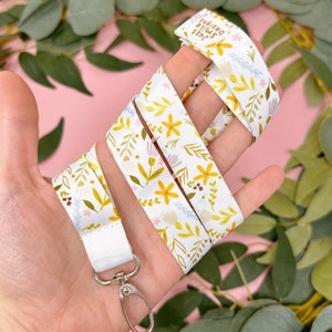 Sleutelkoord bloemen - ID-badgehouder - sleutelhouder bloemen - werk - universiteit - sleutelkoord school - sleutels - sleutelhanger - cadeau-idee verlaten - kawaii briefpapier