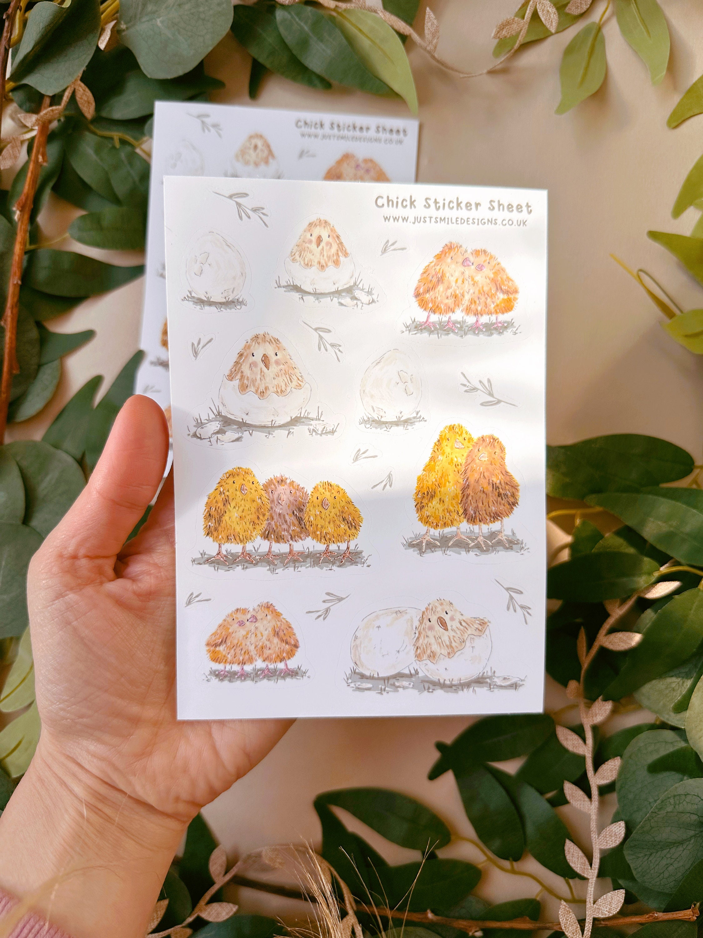 Easter Chicks Stickers - Chicks Sticker Sheet - Baby Chicks Sticker ...