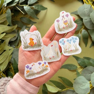 Spring Duck Sticker - Duck Sticker Pack- Vinyl Stickers - Birthday Party - Lion Gift Idea - Kawaii - Scrapbook Stickers - Planner Stickers