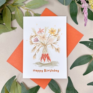 Bloemenvaas Verjaardagskaart - Lentebloem Verjaardagskaart - Bitanische Verjaardagskaart - Lentekaart - Kawaii Happy Birthday Card - Plant Lover