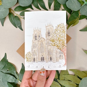 York Minster Card - Minster Card - Cathedral Card - Blank Card - Minster NoteCard - Carte Just Because - York Tourist Card