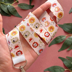 Flower Animals Lanyard -ID Badge Holder - gift - Work - College - School Lanyard -Keys -Keychain - Leaving Gift idea -Kawaii Stationary