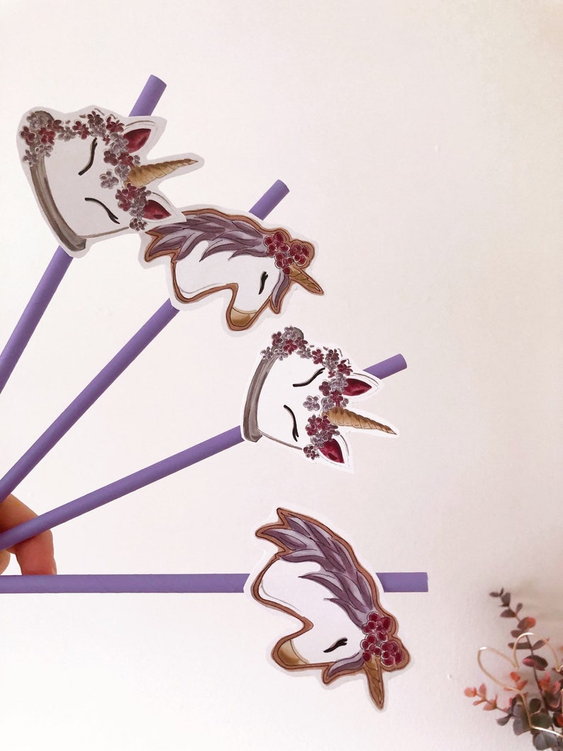 Kids Party Straws Party Decor Party Favours Party Straws Unicorn Cake stra Unicorn Party Straws Party Decorations Paper Straws