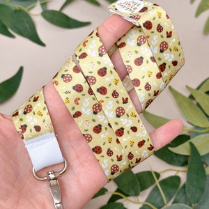 Lanyard lieveheersbeestje - ID-badgehouder - kaarthouder insecten - werk - universiteit - sleutelkoord school - sleutels - sleutelhanger - cadeau-idee verlaten - kawaii stationair