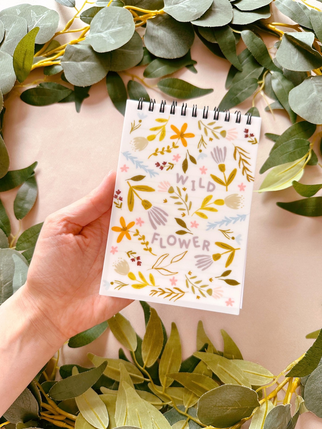Spring Flower Notebook - A6 Spiral Notebook - Lined Notebook -wire ...