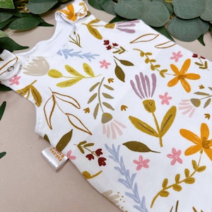 Lentebloem Romper - Katoenjersey Romper - Botanische Baby Romper - Nieuwe babymeisje cadeau-babykleding - Kinderkleding - Handgemaakte romper