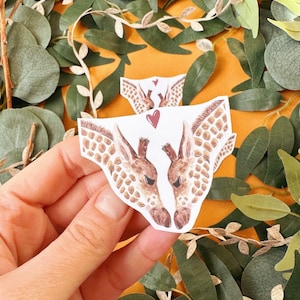 Sticker girafe - Pack d'autocollants girafe - Stickers vinyles - Idée cadeau girafe - Kawaii - Stickers album - Stickers agenda - Animal d'Afrique
