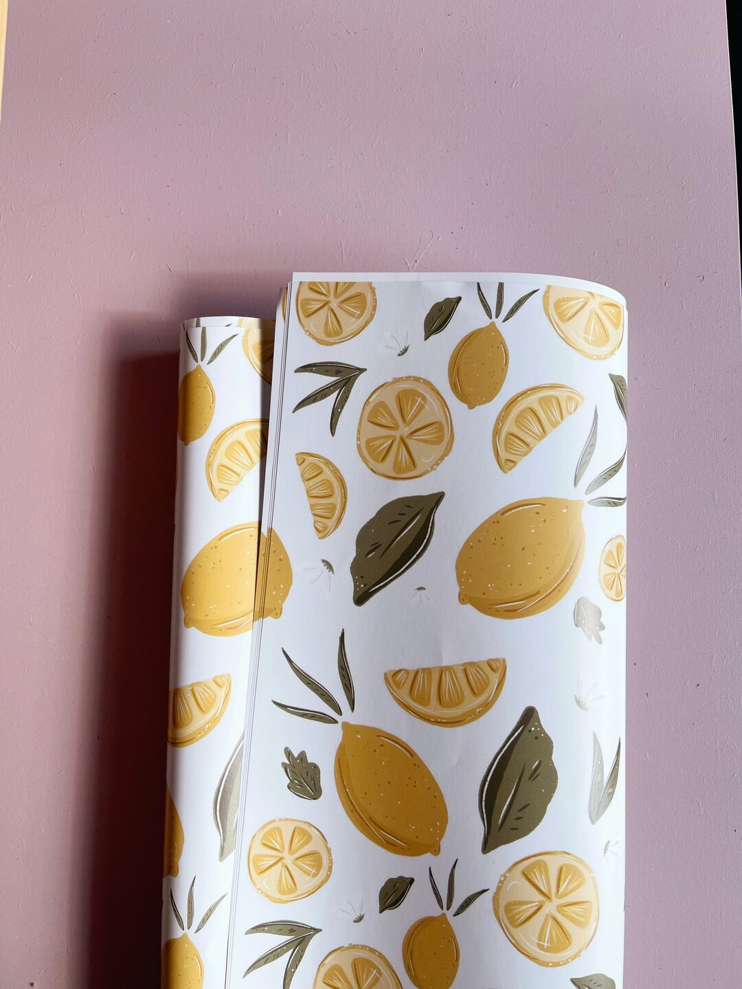 Lemon Wrapping Paper Fruit Wrap Wrapping Paper Sheet Fresh Lemon