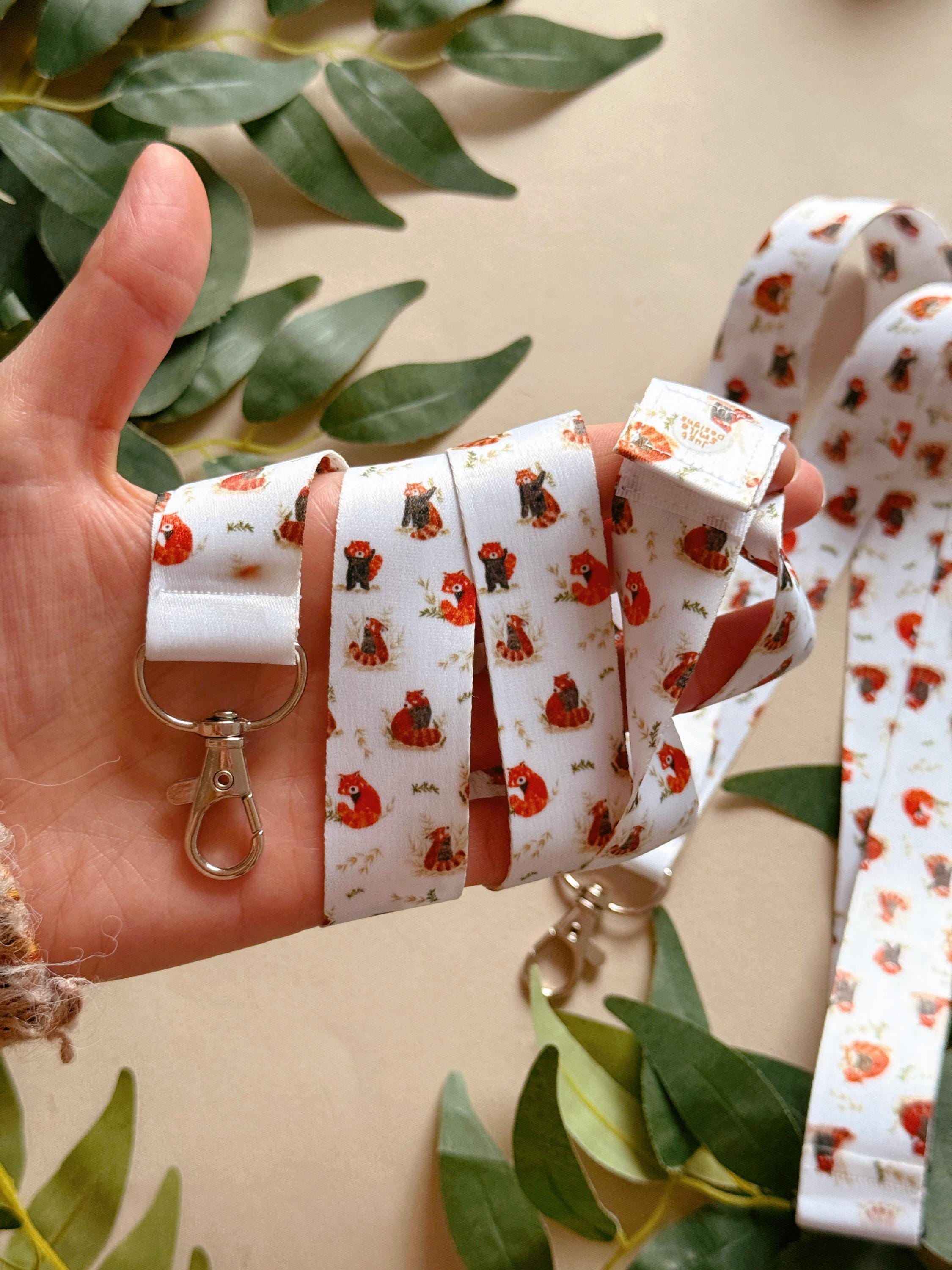 Red Panda Lanyard - ID Badge Holder - Key Holder - Work - College
