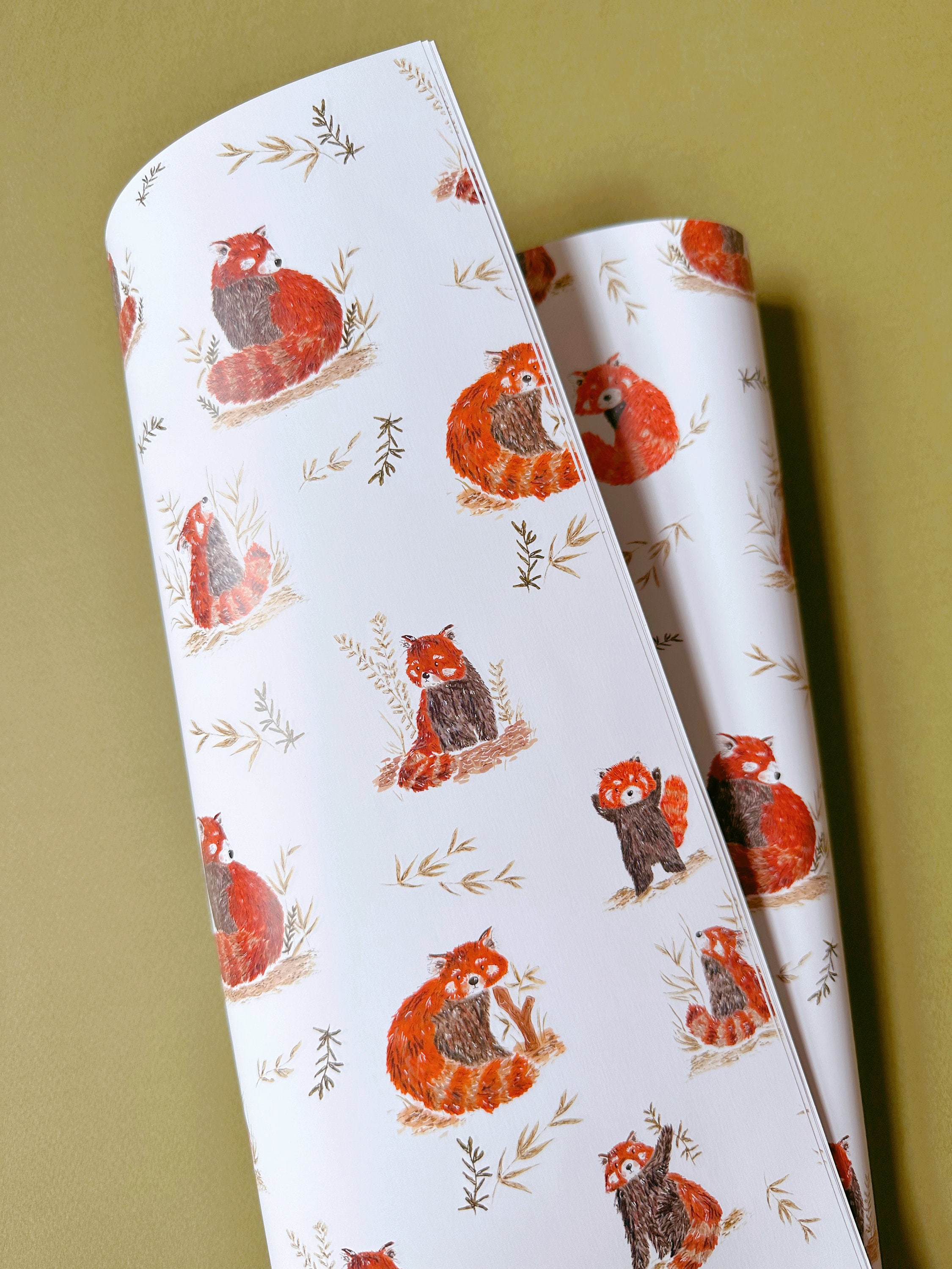 Wrapping Paper Roll, Wrapping Paper Panda 1st Birthday, First