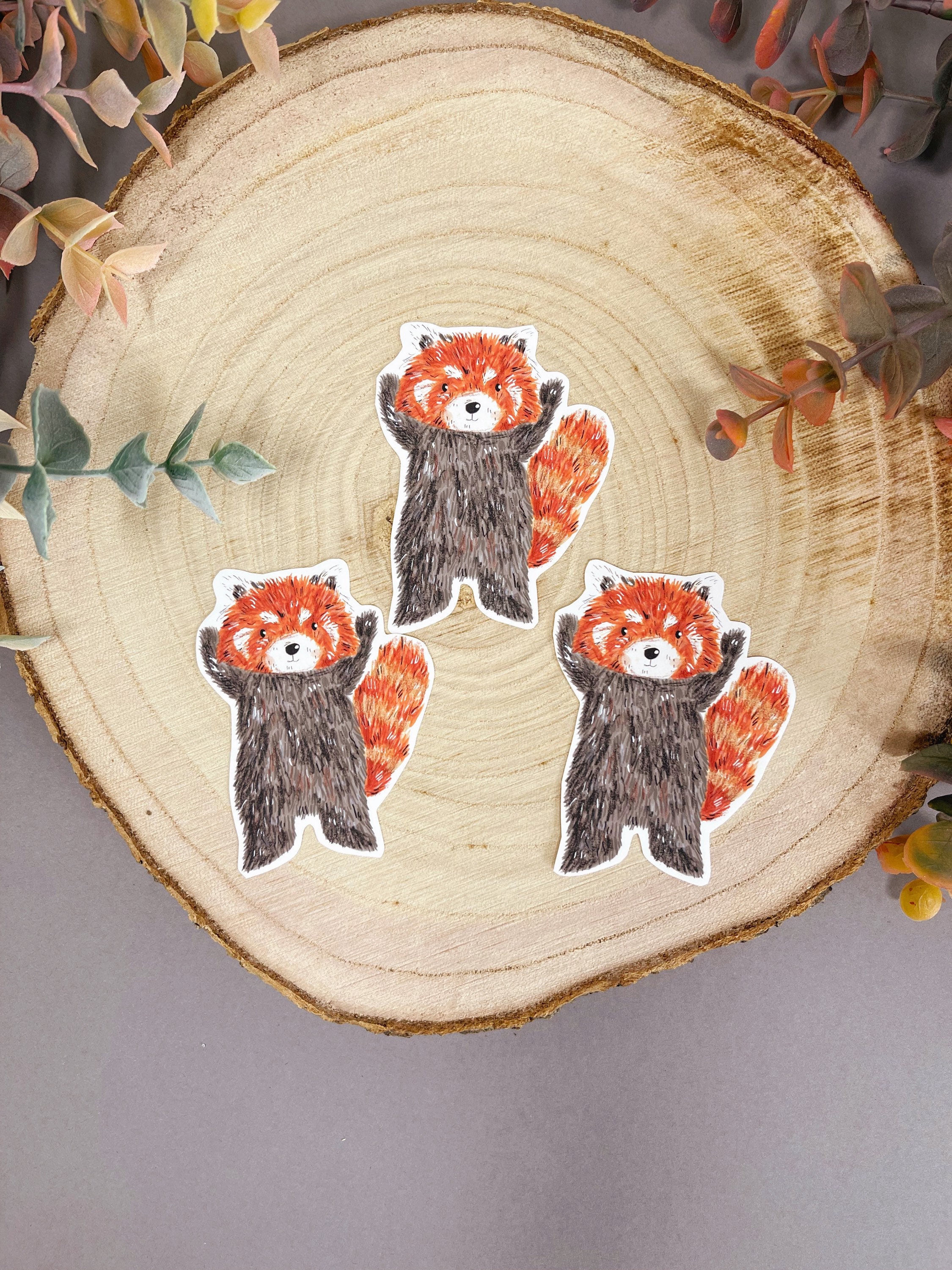 Red Panda Sticker - Red Panda Sticker Pack- Vinyl Stickers - Kawaii ...