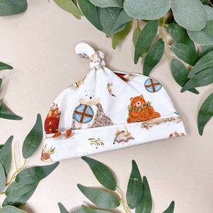 Viking Bear Baby Hat - Bear Baby Hat + Mittens - Newborn Baby Hat - Knot Hat - Baby Shower Gift - Newborn Hat - Baby Mittens -Baby Gift