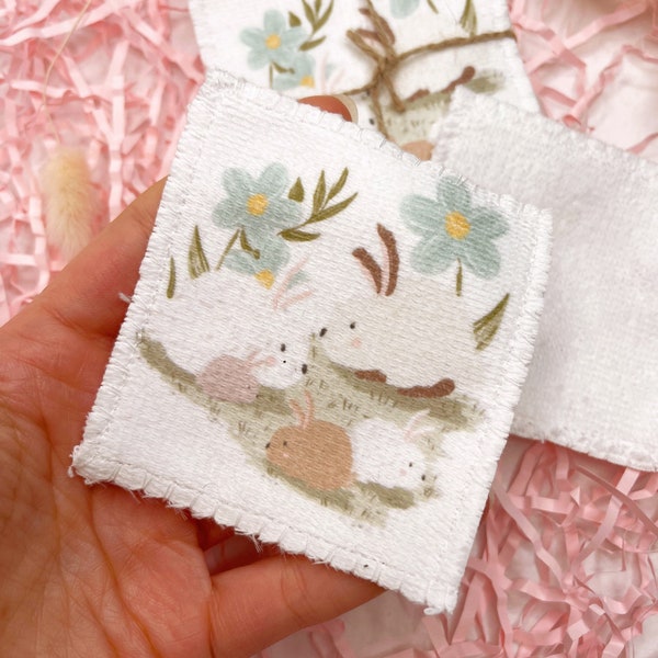 Soft Reusable Face Wipes - Rabbit - Zero Waste Face Wipes - Facial Cleansing Pads - Eco Gift - Rabbit Face Wipes - Reusable Makeup Pads