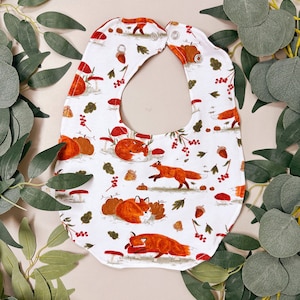 Cute Fox Baby bib - Fox Dribble Bib - Cotton Bib - Baby Shower Gift - New Baby Gift -Soft Baby Bib - Pretty Bib-Cute Bib -New Arrival Gift