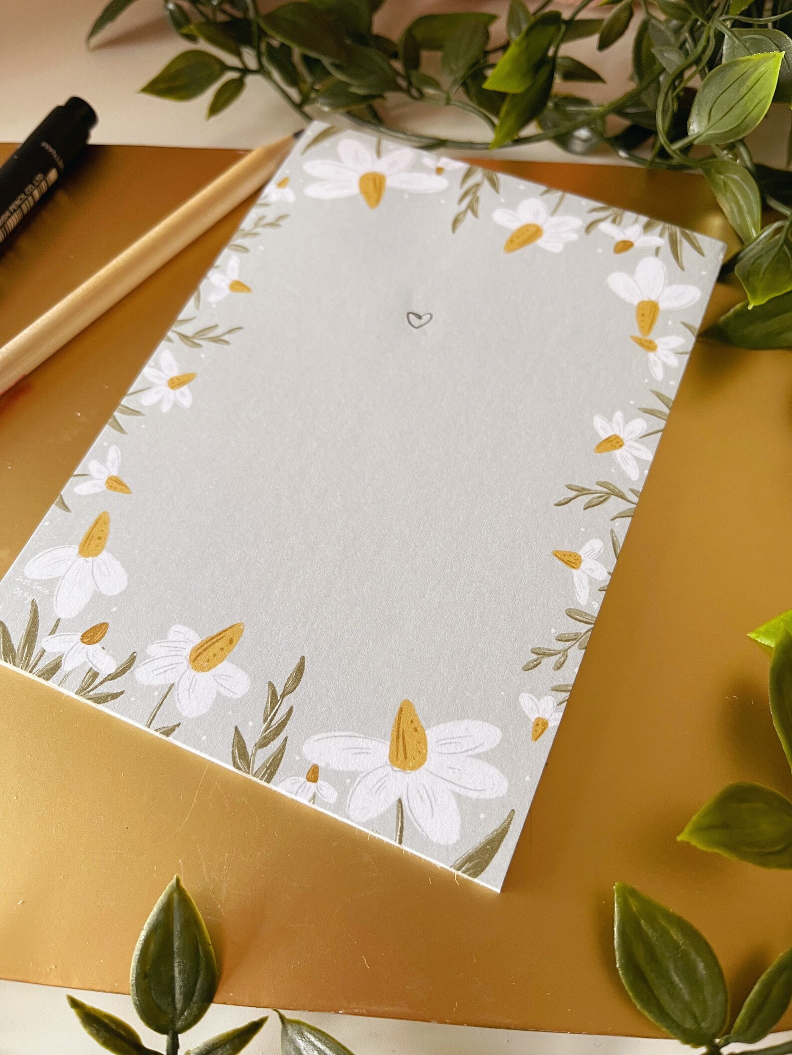 Daisy Notepad Daisy Memo Pad Stationery Lover A6 Notepad Etsy