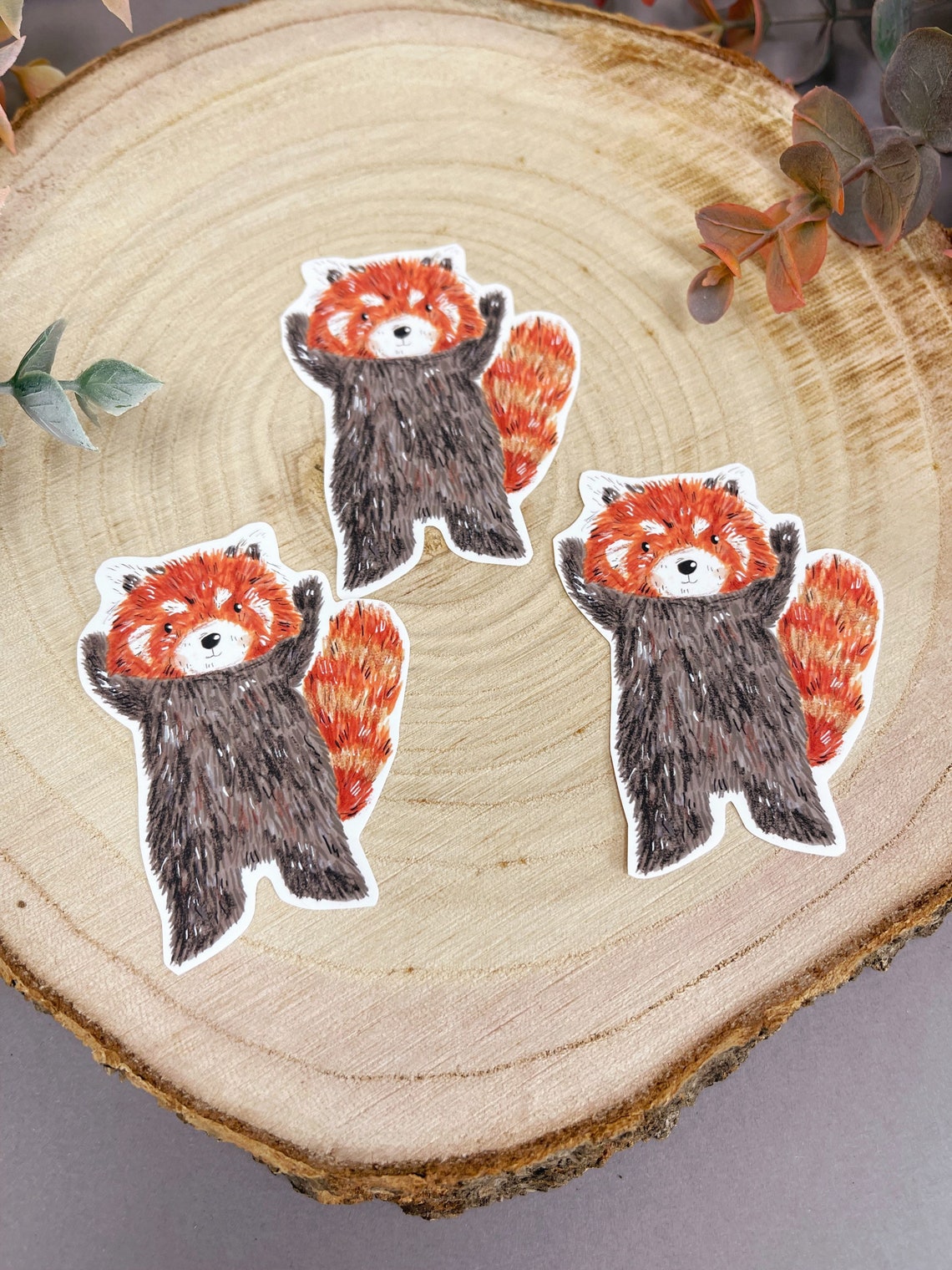 Red Panda Sticker - Red Panda Sticker Pack- Vinyl Stickers - Kawaii ...
