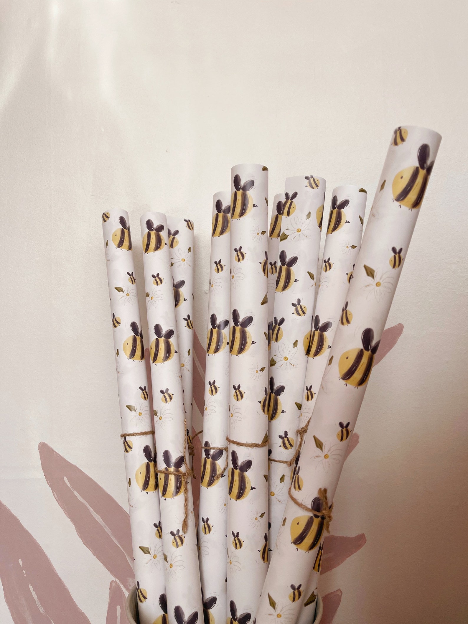 Bee Wrapping Paper Bee Gift Wrap Wrapping Paper Sheet Etsy