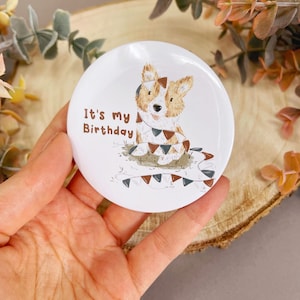 Corgi Badges - Verjaardag Badge - Verjaardag Corgi Badge - Corgi Pins - Corgi Button - Corgi Pin Back Buttons - Badges - Corgi Gift - Dog Lover