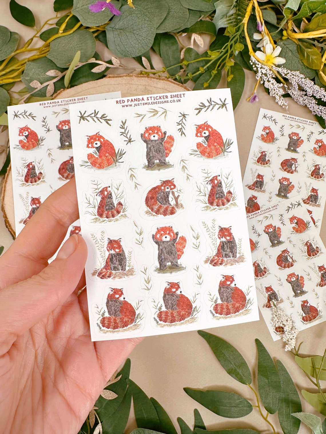 Red Panda Stickers - Red Panda Sticker Sheet - Red Panda Sticker Pack ...