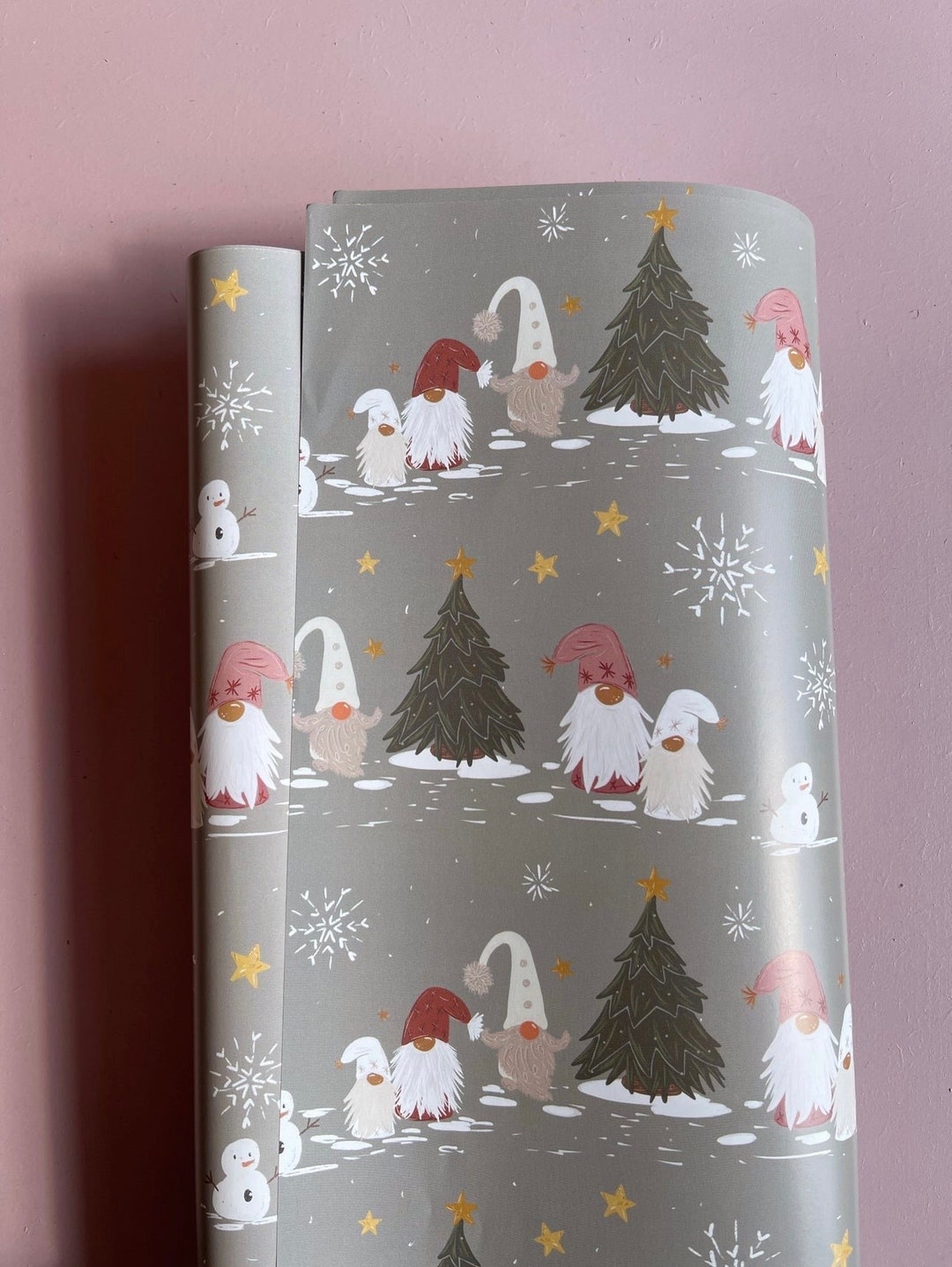 Christmas Wrapping Paper Gonk Gift Wrap Wrapping Paper Sheet Cute Gonk