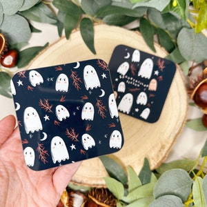 Ghost Coaster - Halloween Decoration - Spooky Season - Drinks Coaster - Dining Room Decor - Housewarming Gift - Autumn - Fall Decor -Cup Mat