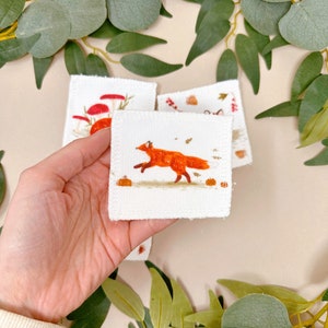 Soft Reusable Face Wipes Fox Zero Waste Face Wipes Facial Cleansing Pads Eco Gift Fox Face Wipes Reusable Makeup Pads image 6